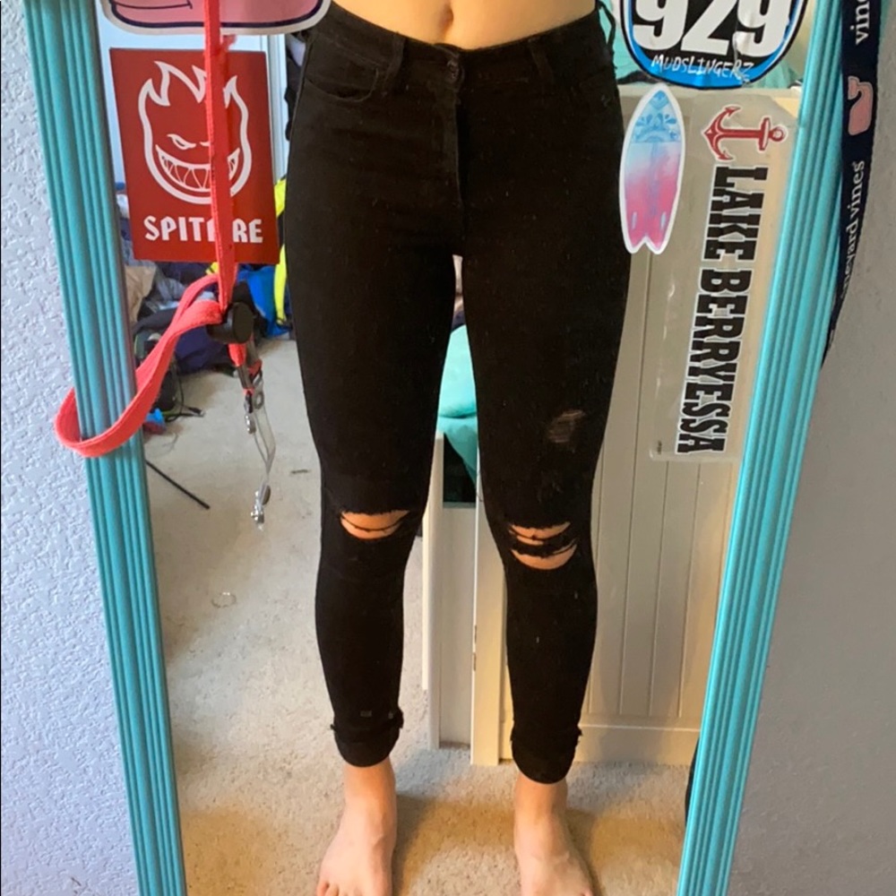 Hollister black skinny jeans